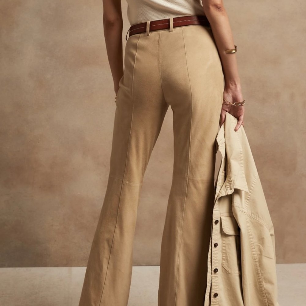 BANANA REPUBLIC  Heritage Bootcut Suede Pant - Picture 2 of 5
